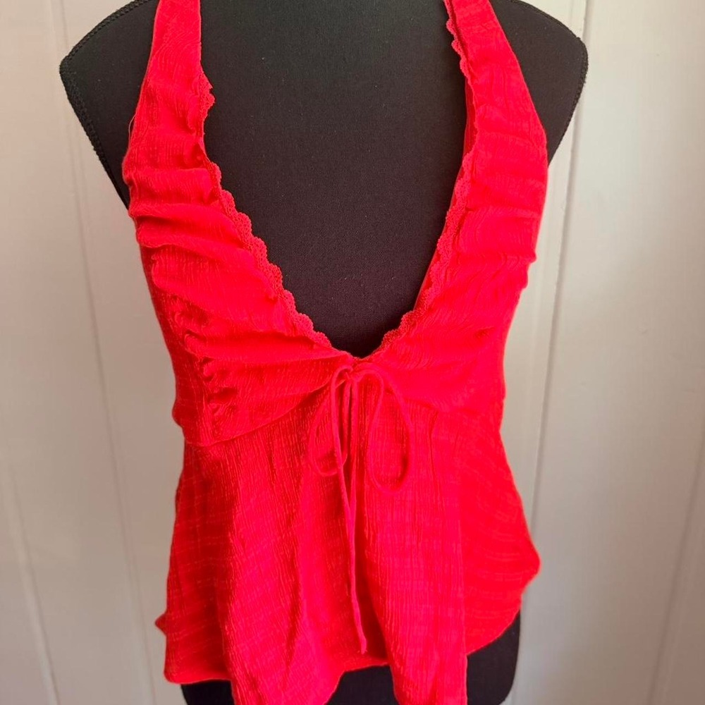 Beverly and beck (pacsun) red halter top